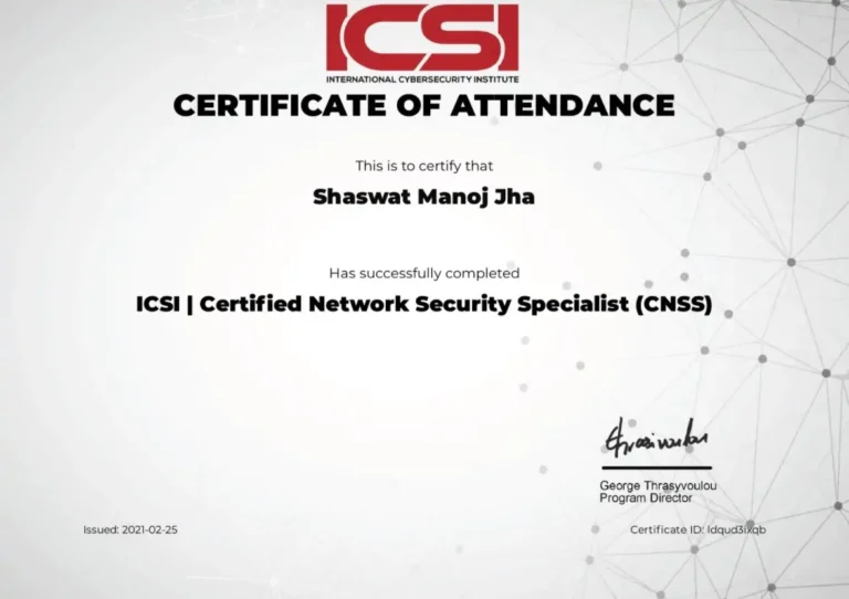 icsi cnss certified network security specialist